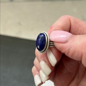 Artisan Crafted.925 Silver Lapis Stone Ring